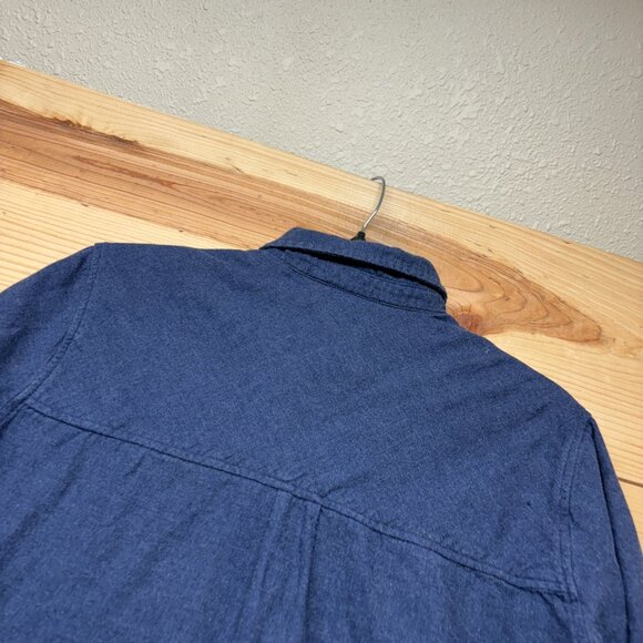 Stio Shirt Womens Small Blue Dovetail Flannel Button Up Long Sleeve Outdoors - Picture 11 of 12